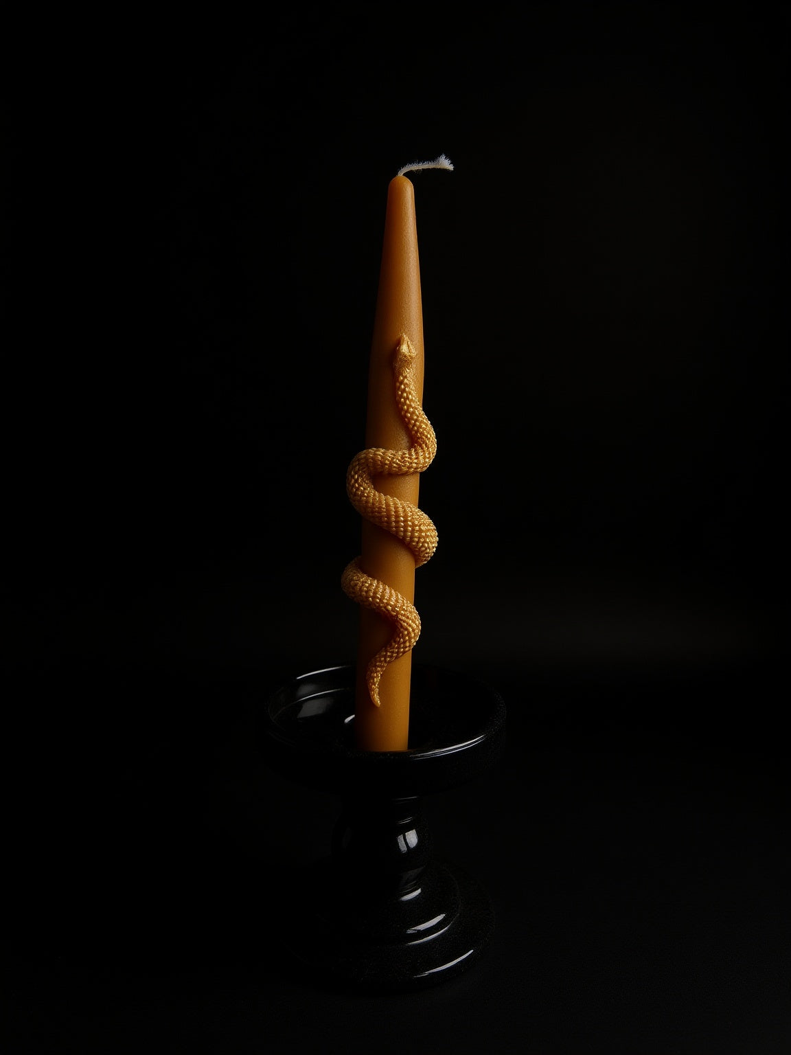 Dark bees wax satin gold snake