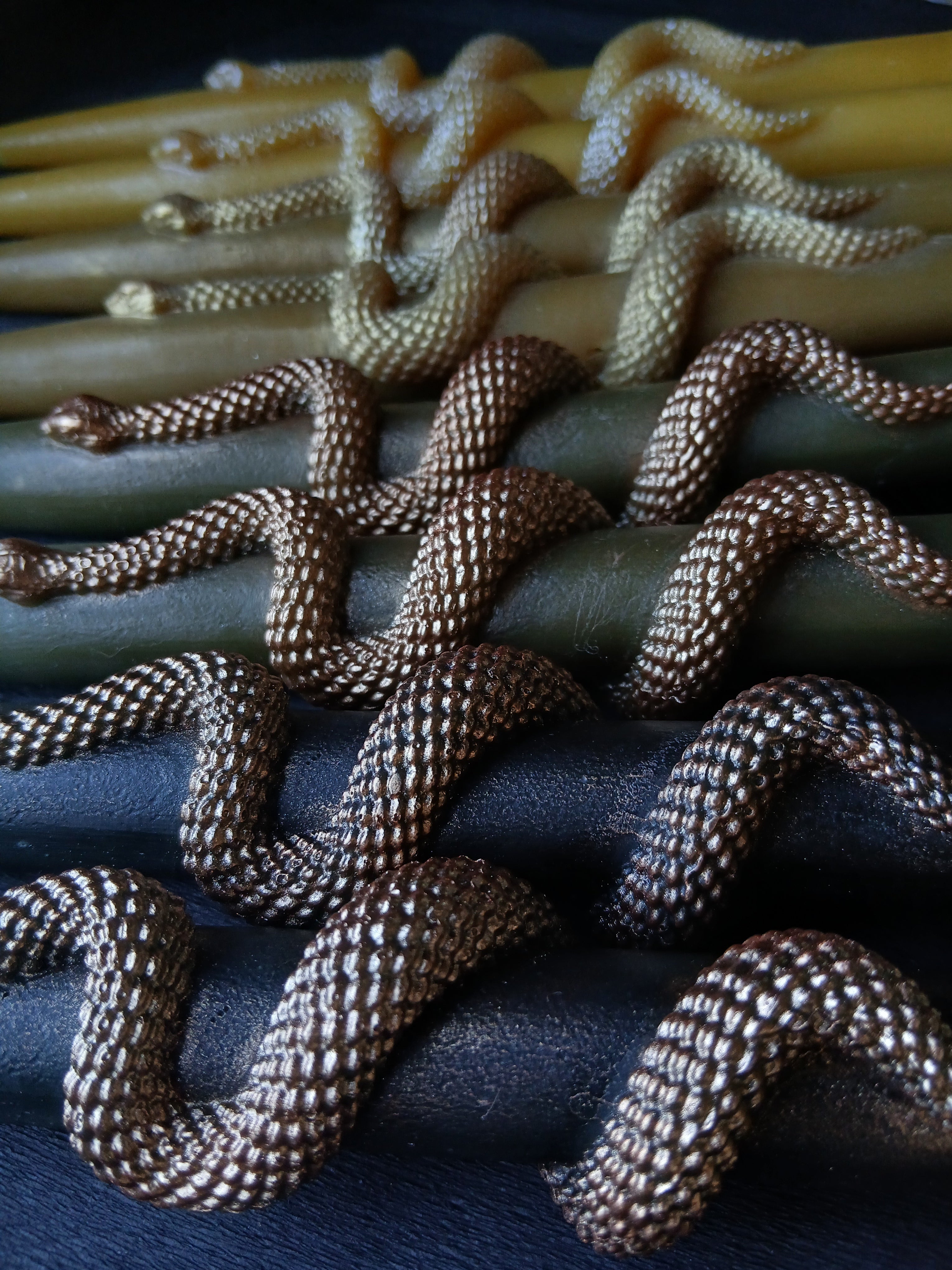 Custom snake candle